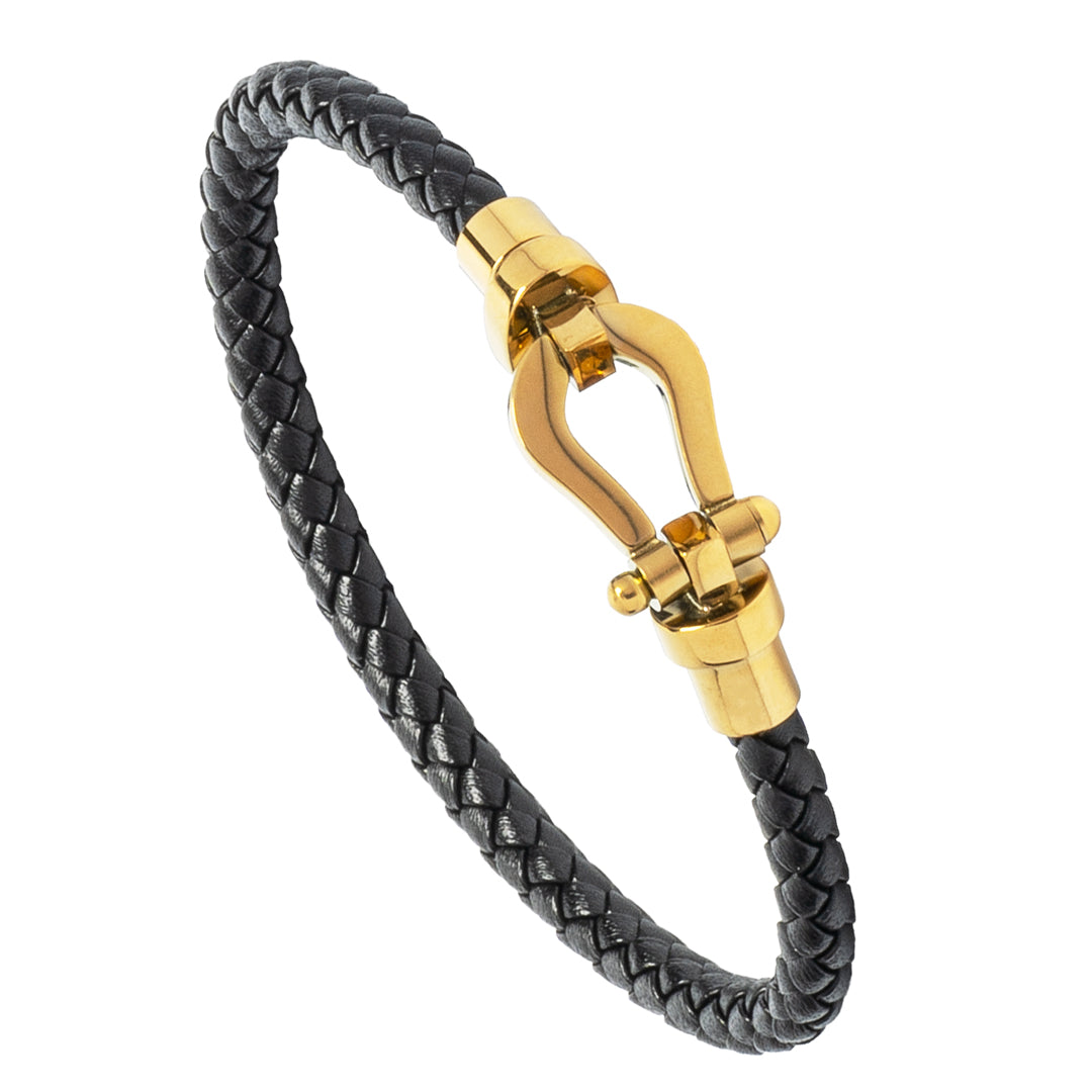 Twist Anchor Leather Bracelet