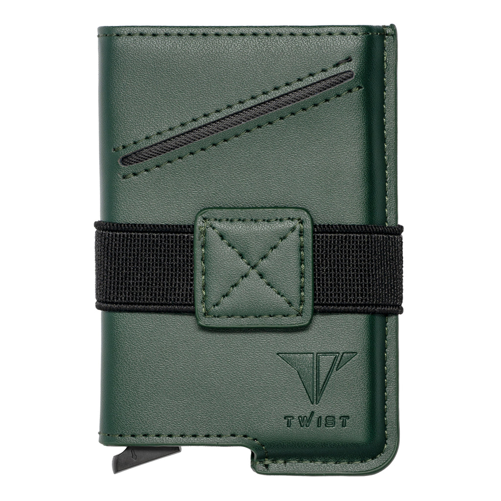 TWIST Compact Leather Wallet – Bank Card-Sized RFID Holder