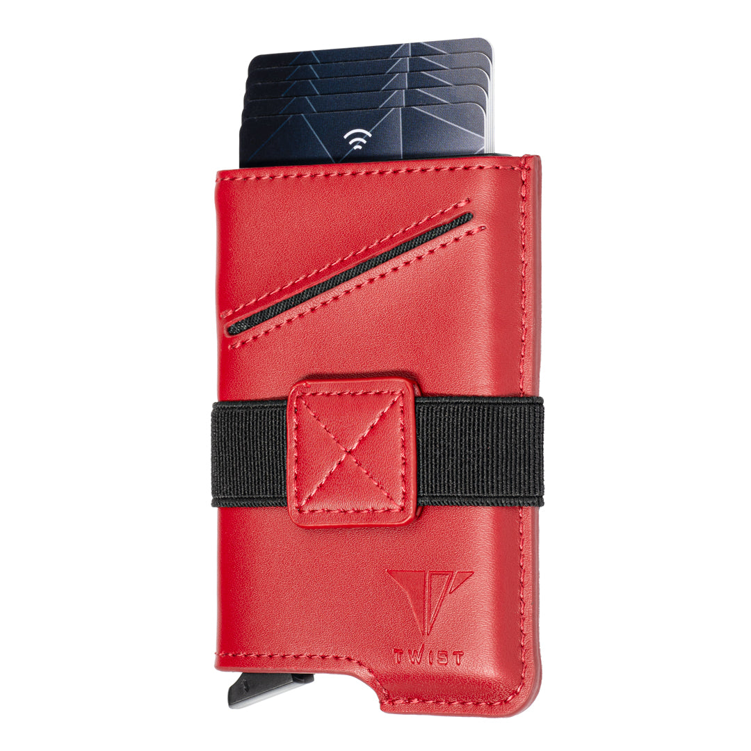 TWIST Compact Leather Wallet – Bank Card-Sized RFID Holder