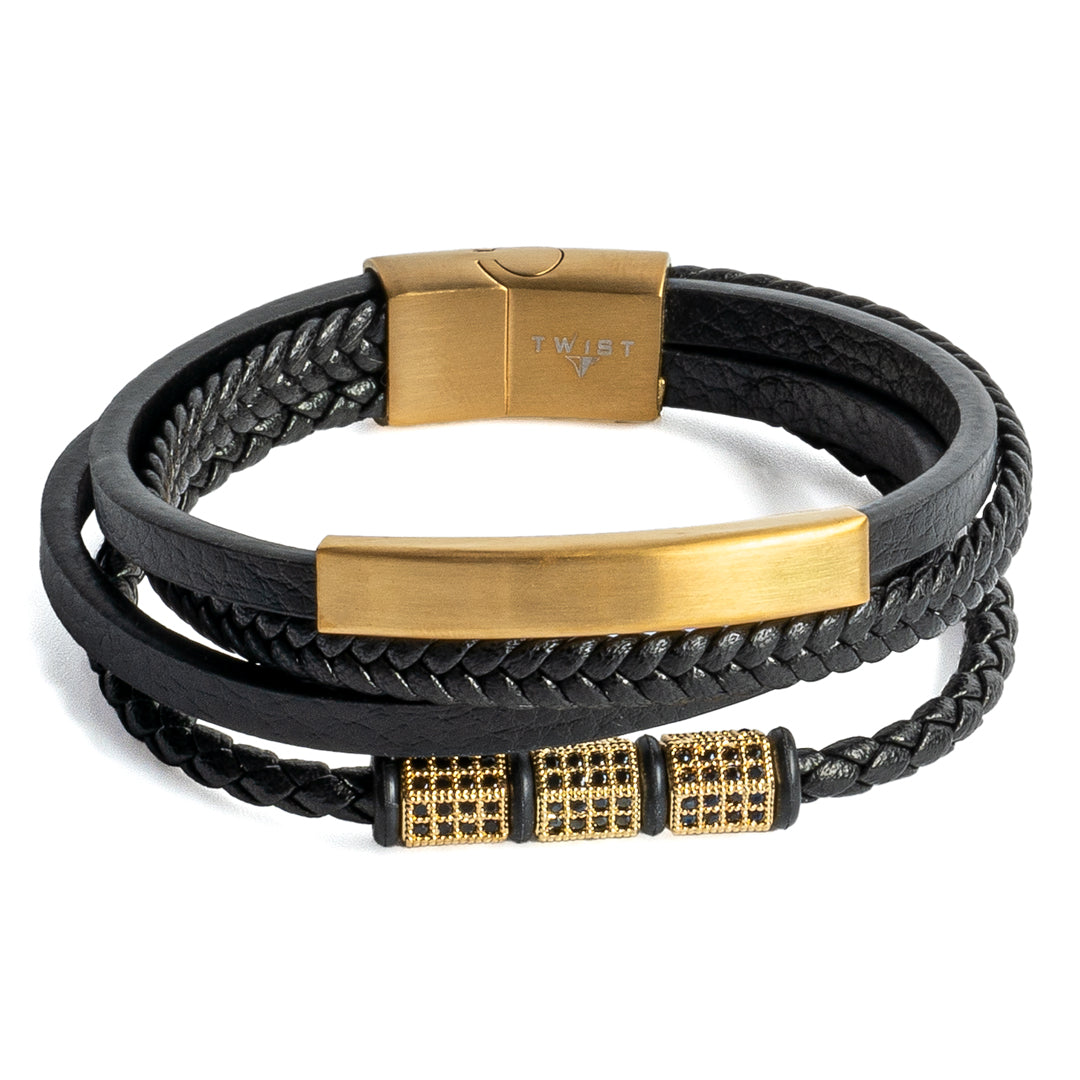 Twist Urban Voyager Leather Bracelet