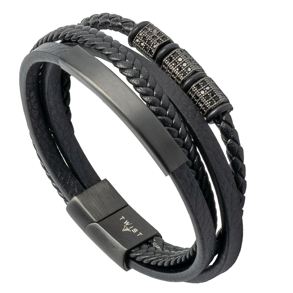 Twist Urban Voyager Leather Bracelet