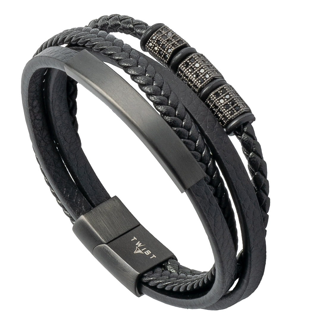 Twist Urban Voyager Leather Bracelet