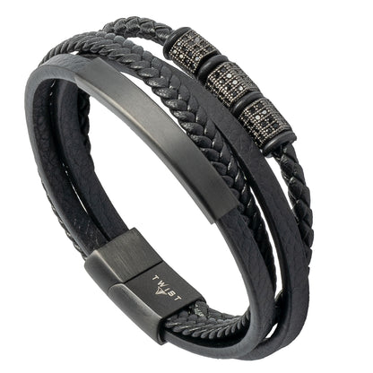 Twist Urban Voyager Leather Bracelet