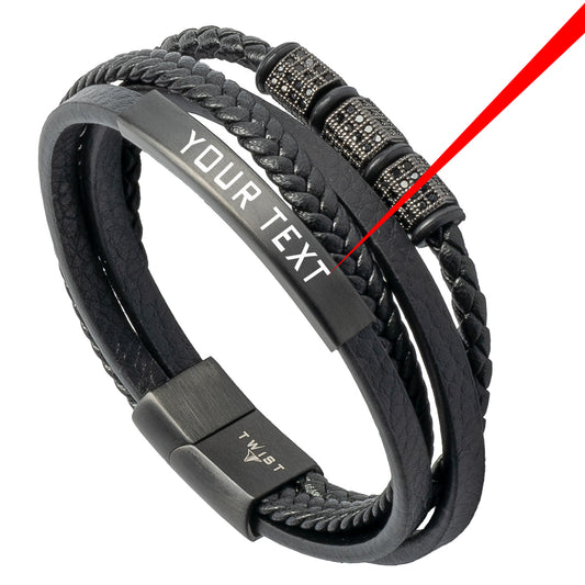 Twist Urban Voyager Leather Bracelet