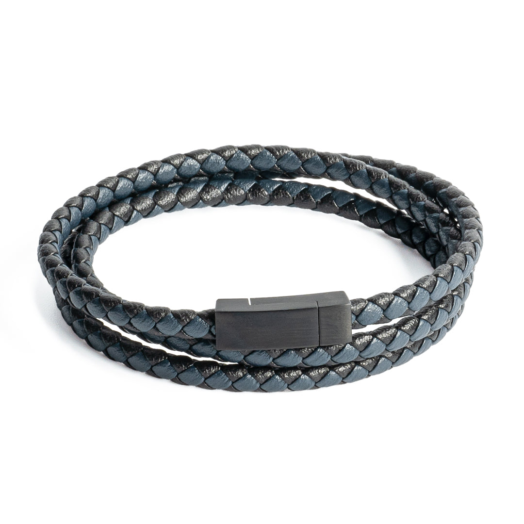Twist Triple Wrap Leather Bracelet