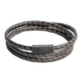 Twist Triple Wrap Leather Bracelet