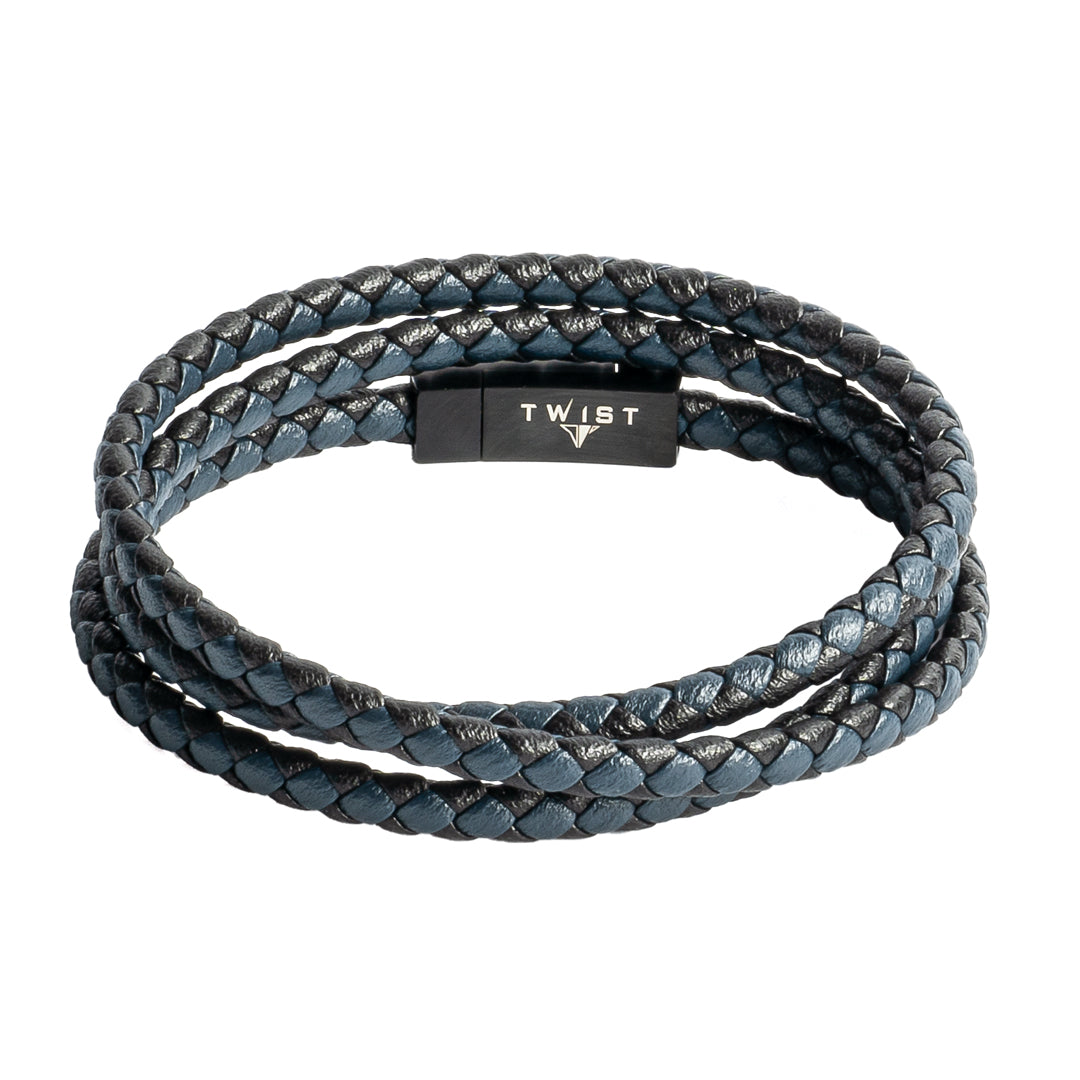 Twist Triple Wrap Leather Bracelet