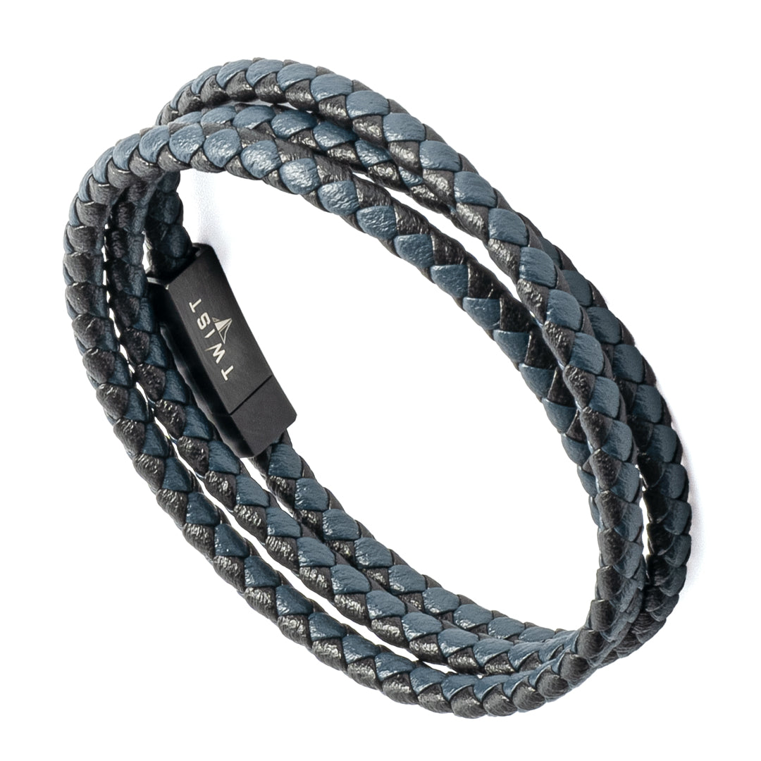 Twist Triple Wrap Leather Bracelet