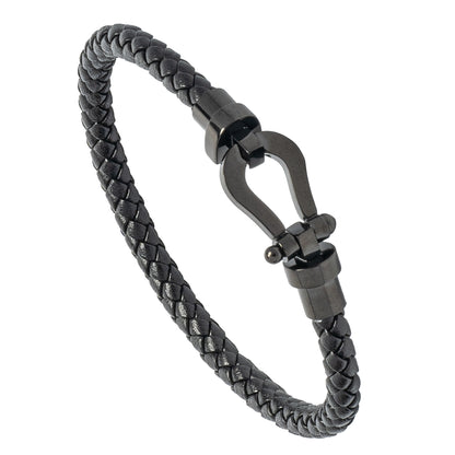 Twist Anchor Leather Bracelet