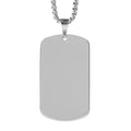 Twist Dog Tag Engravable Pendant Necklace