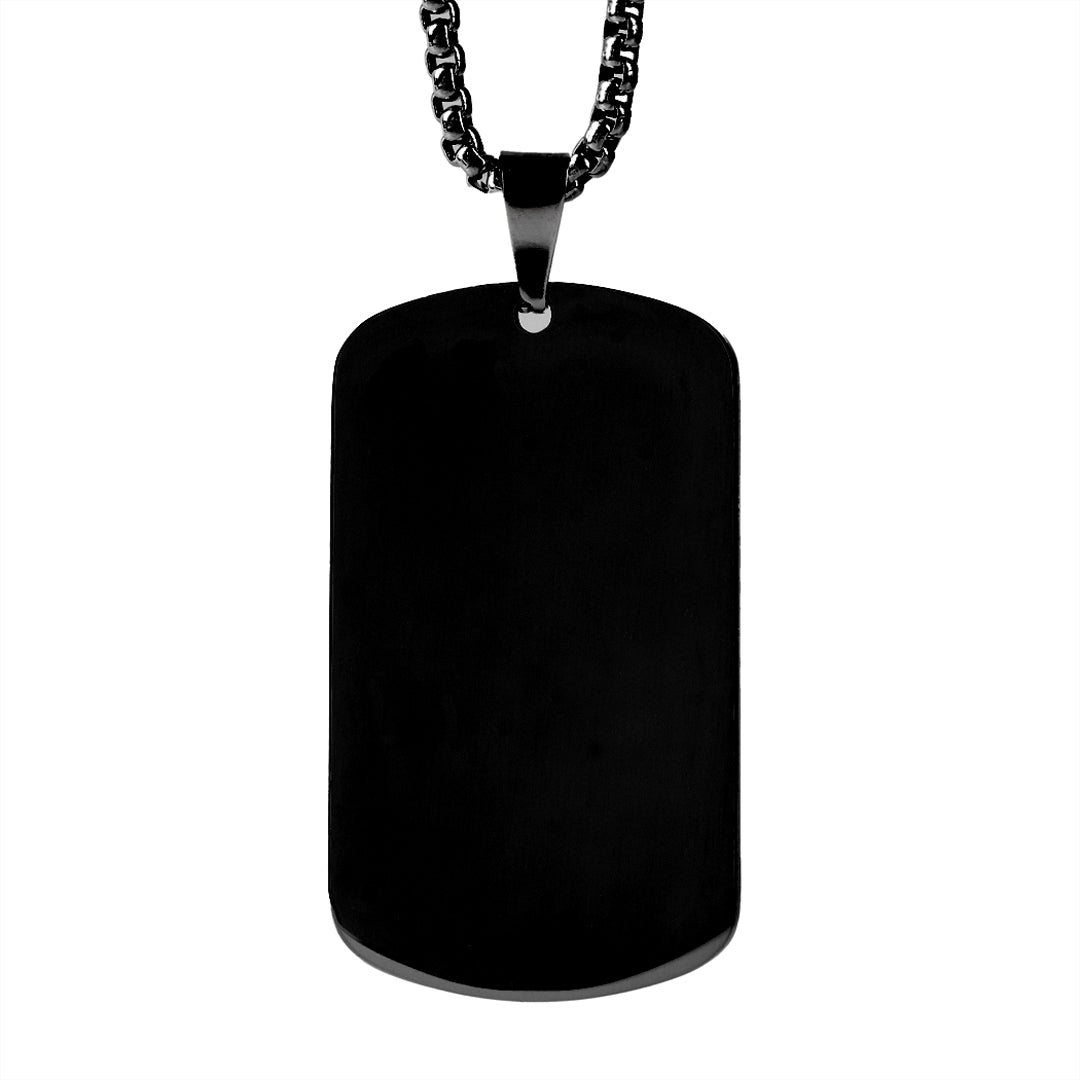 Twist Dog Tag Engravable Pendant Necklace