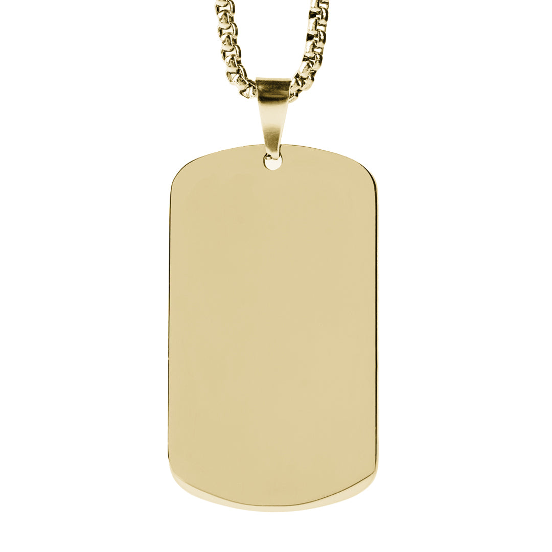Twist Dog Tag Engravable Pendant Necklace