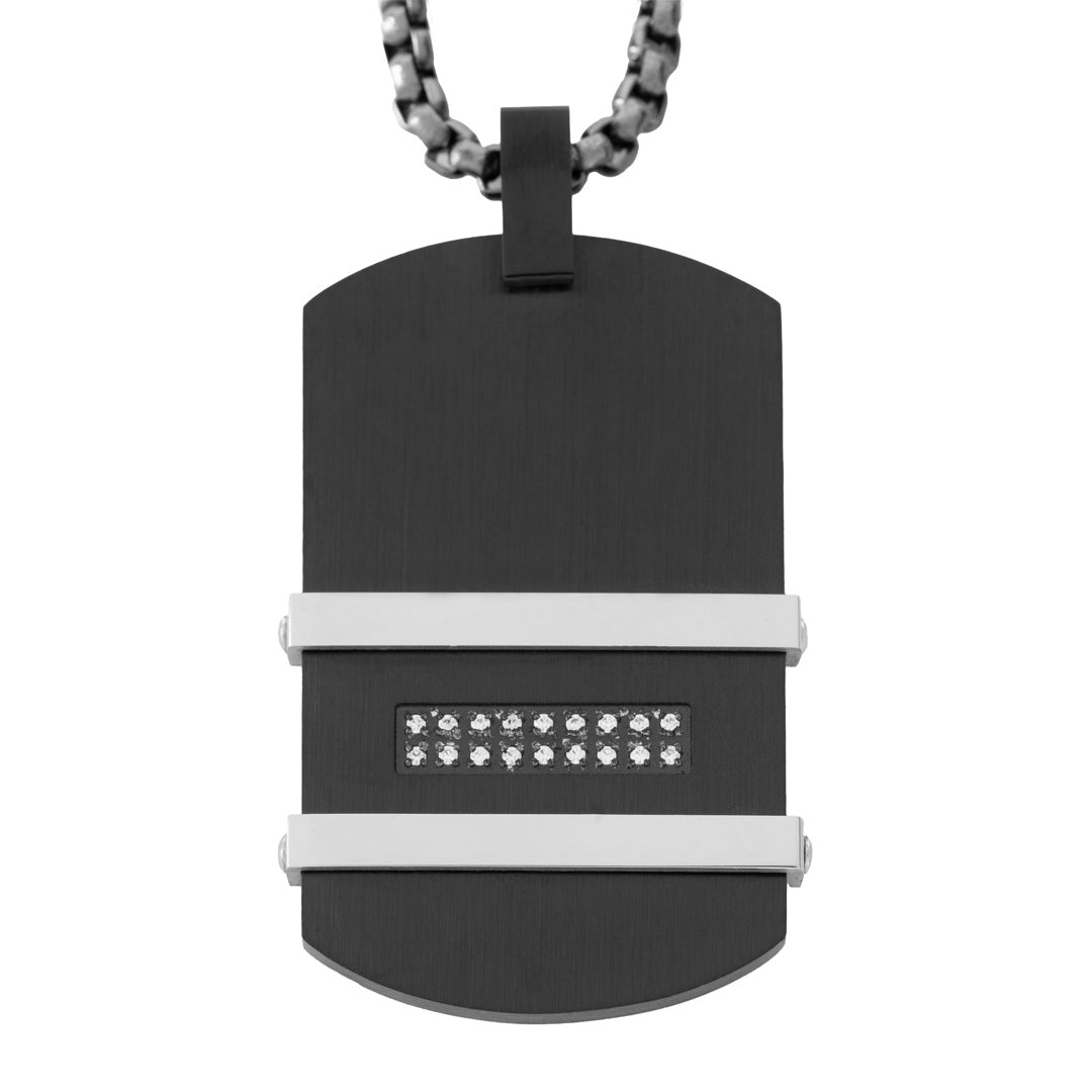 Twist Dual Bar Pendant – Engravable Back