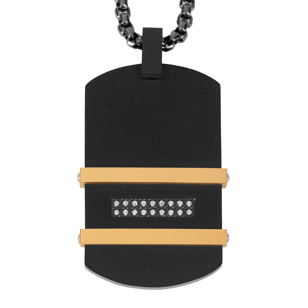 Twist Dual Bar Pendant – Engravable Back