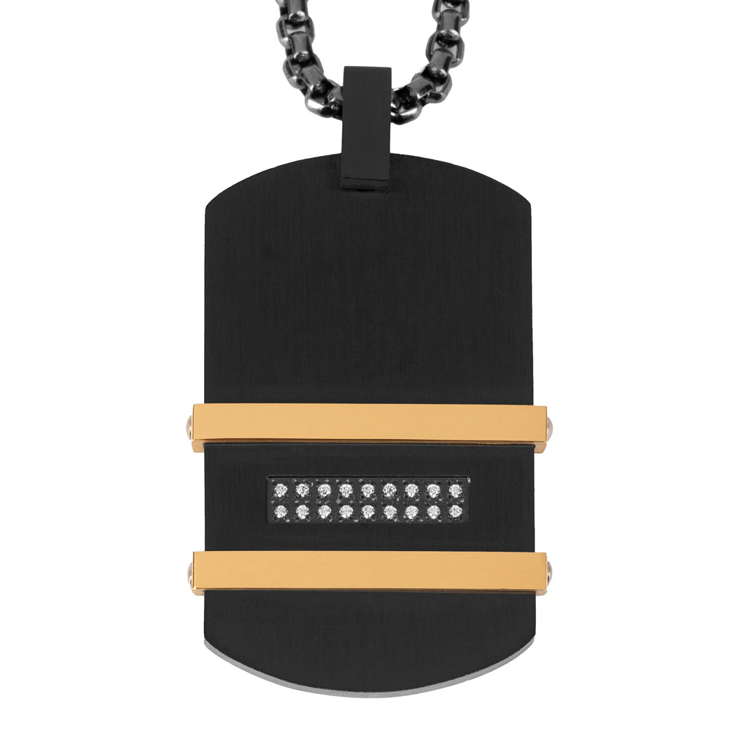 Twist Dual Bar Pendant – Engravable Back