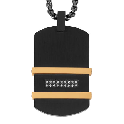 Twist Dual Bar Pendant – Engravable Back