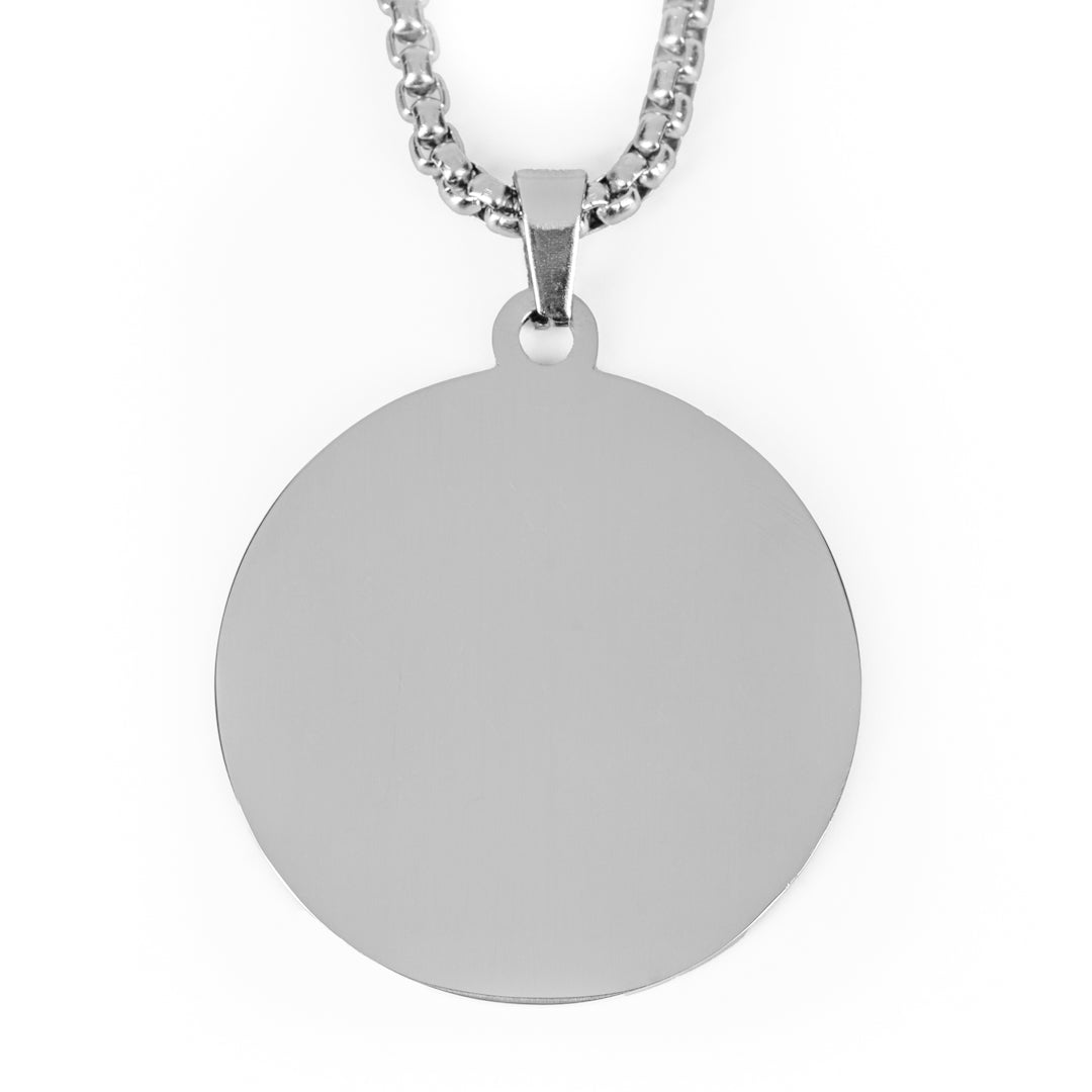 Twist Round Engravable Pendant Necklace