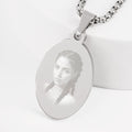 Twist Oval Engravable Pendant Necklace