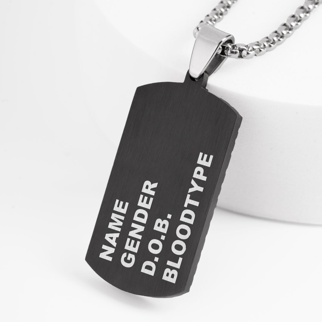 Twist Croc Textured Rectangular Pendant – Engravable Back