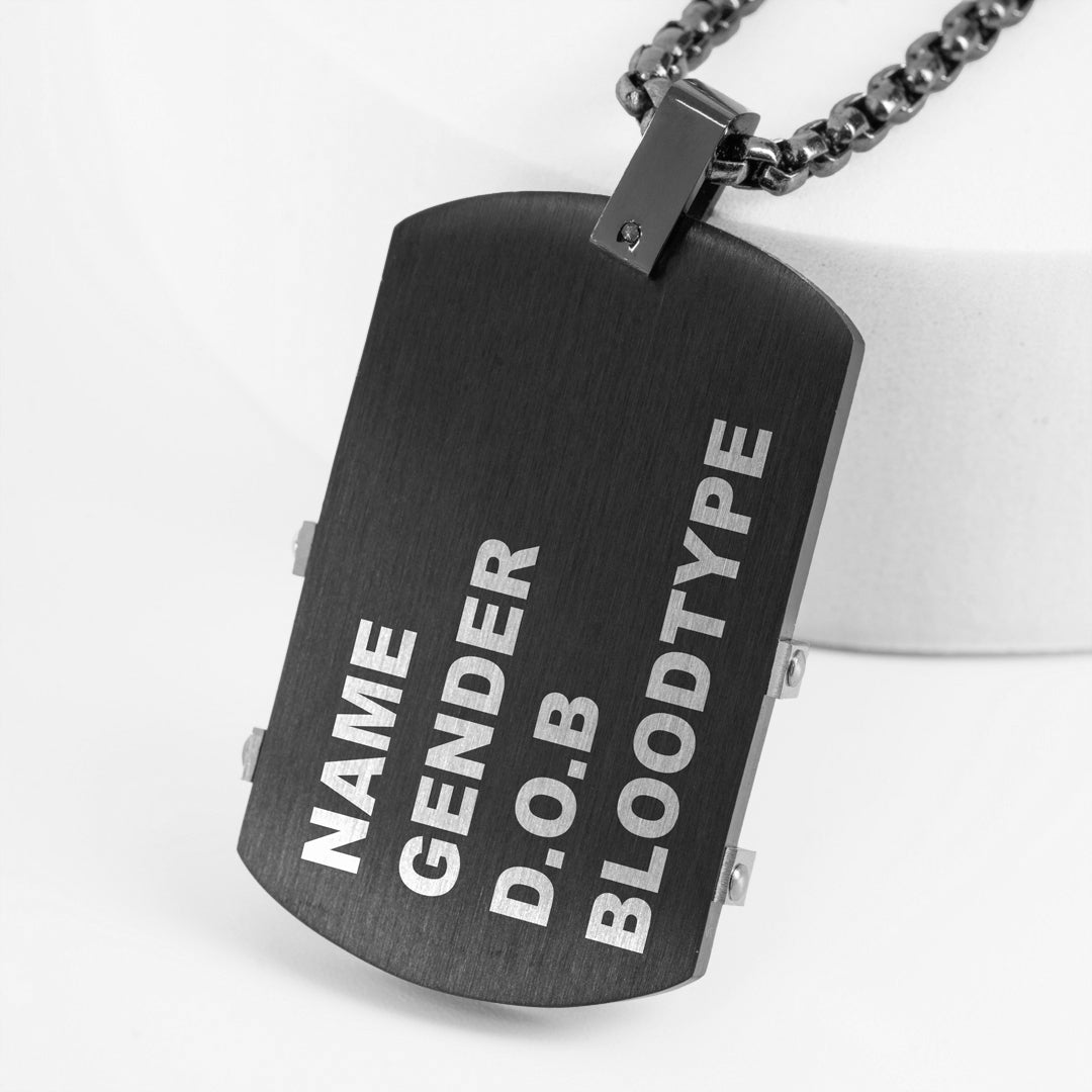 Twist Dual Bar Pendant – Engravable Back