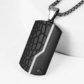 Twist Croc Textured Rectangular Pendant – Engravable Back
