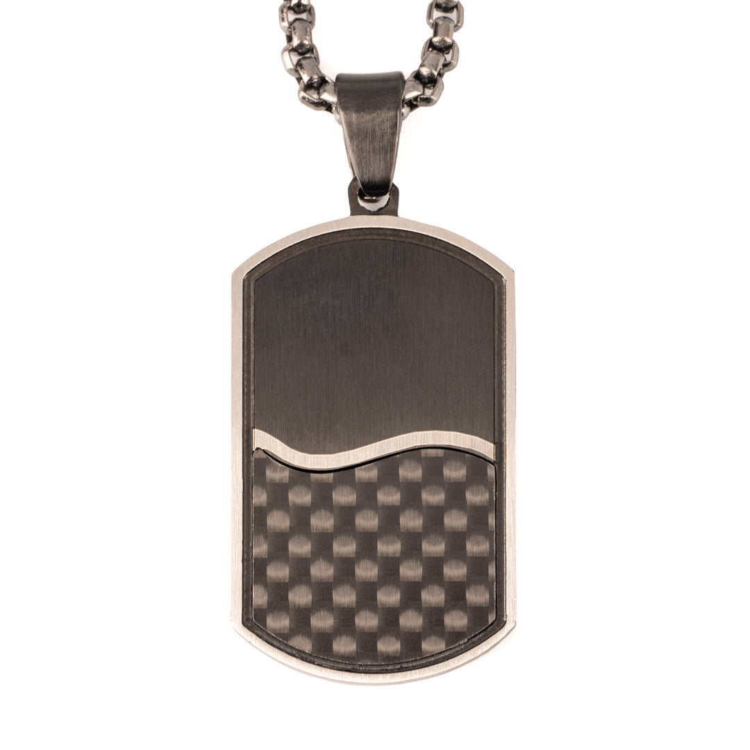 Twist Wave Pendant – Engravable Back