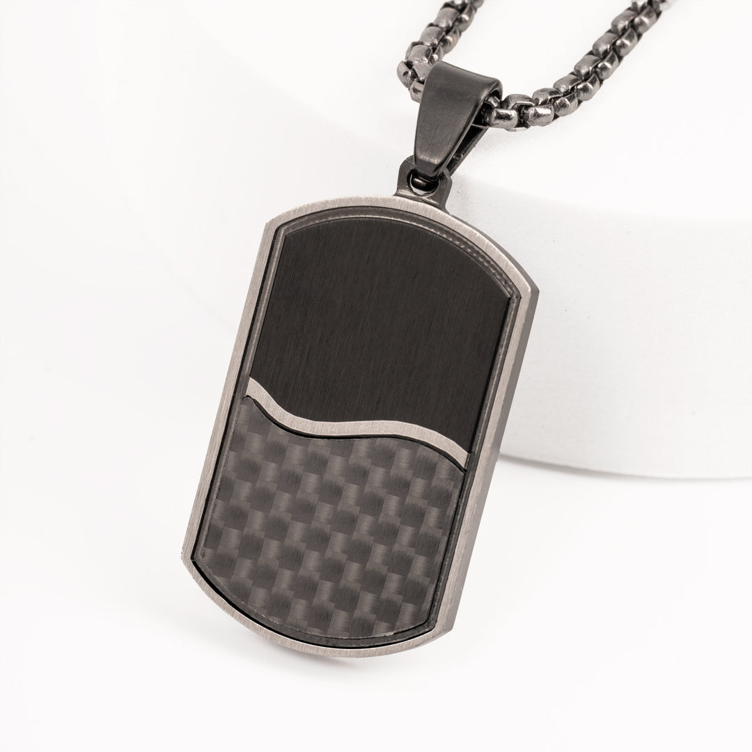 Twist Wave Pendant – Engravable Back