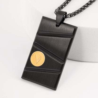 Twist Rectangular Customizable Pendant Necklace