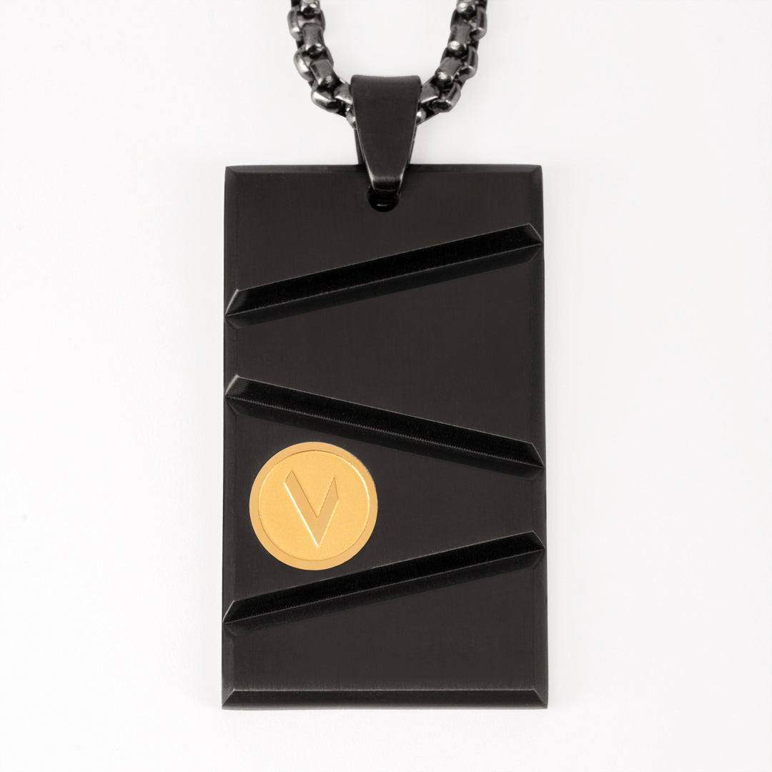 Twist Rectangular Customizable Pendant Necklace
