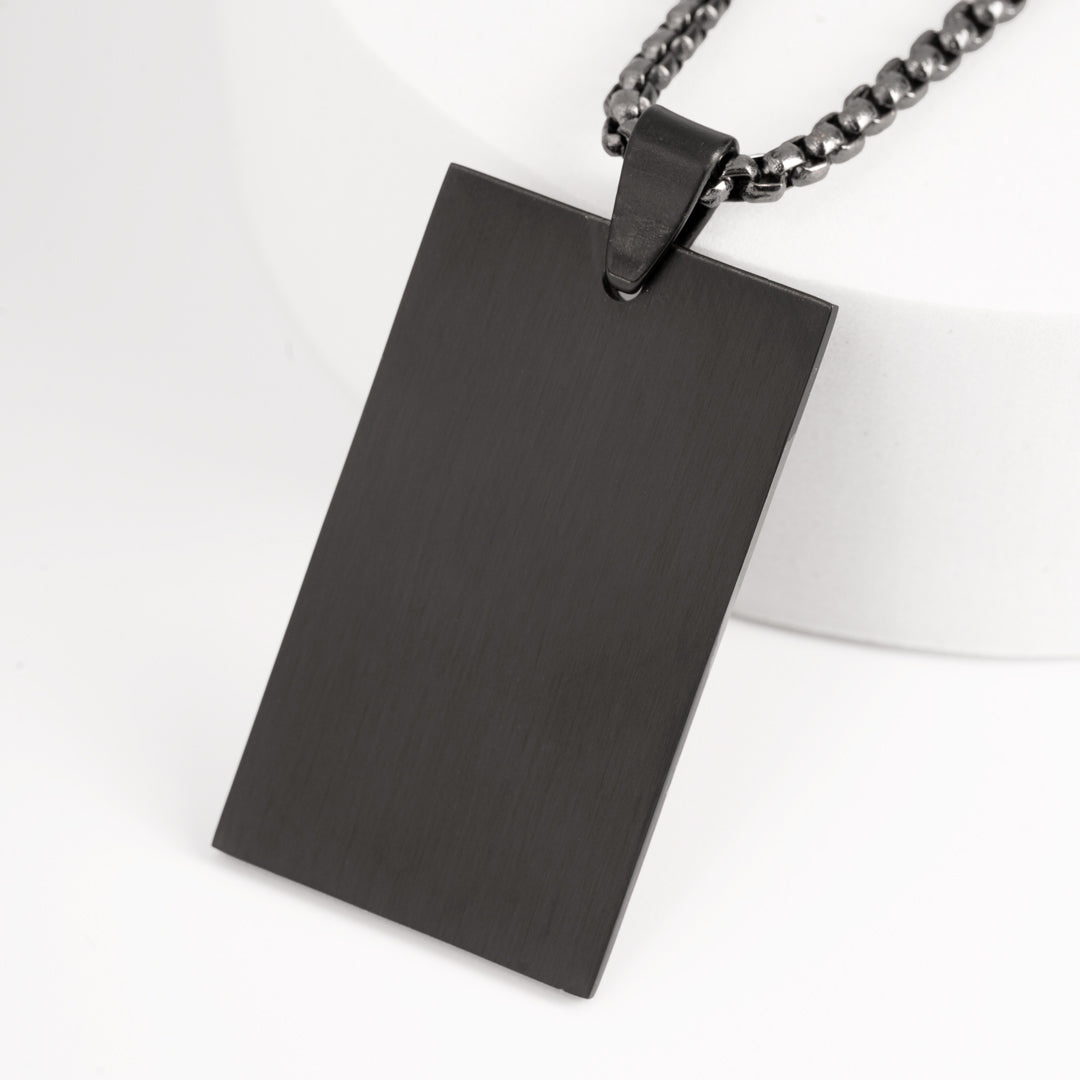 Twist Rectangular Customizable Pendant Necklace