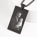 Twist Rectangular Customizable Pendant Necklace