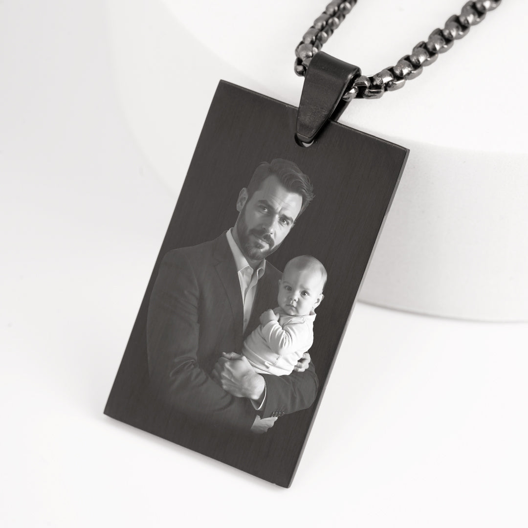 Twist Rectangular Customizable Pendant Necklace