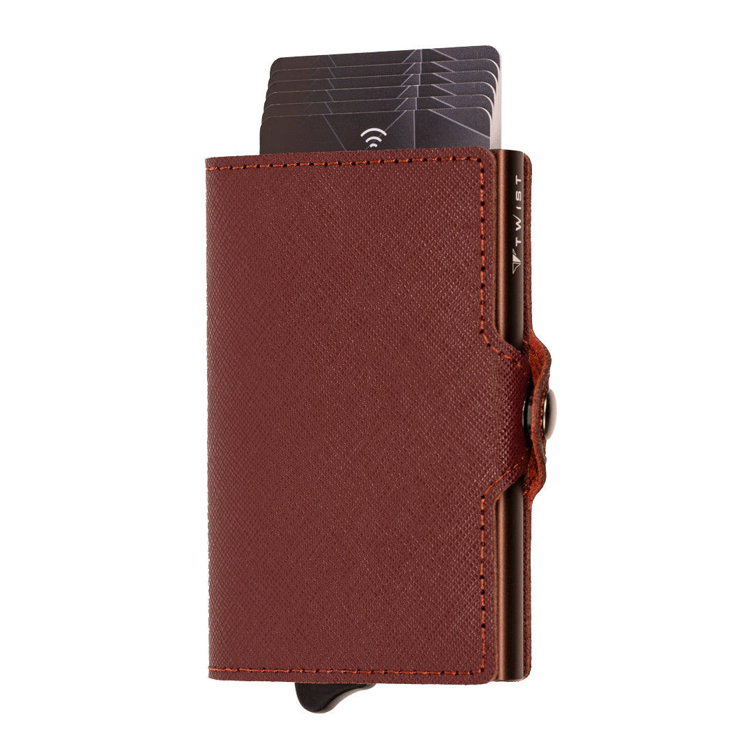 TWIST Terrano RFID Wallet – Premium Saffiano Leather Card Holder