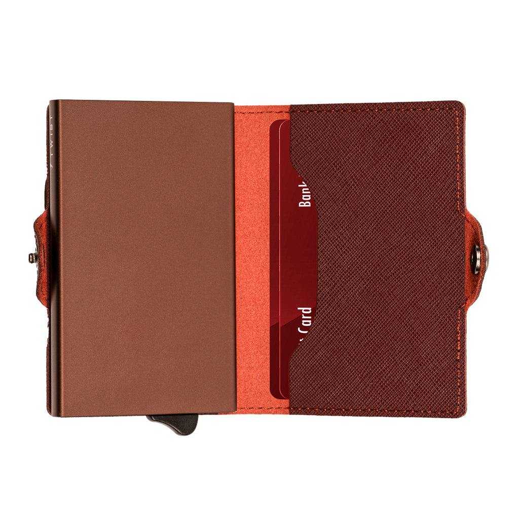 TWIST Terrano RFID Wallet – Premium Saffiano Leather Card Holder