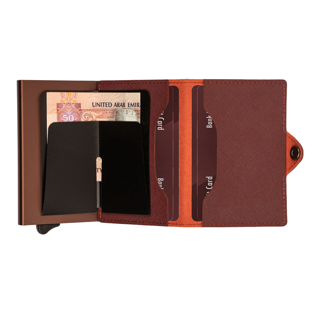 TWIST Terrano RFID Wallet – Premium Saffiano Leather Card Holder