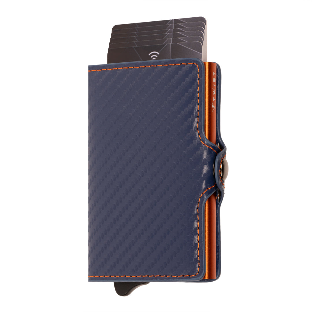 TWIST Fiberflex Solo RFID Wallet – Carbon Fiber with Coin Pocket