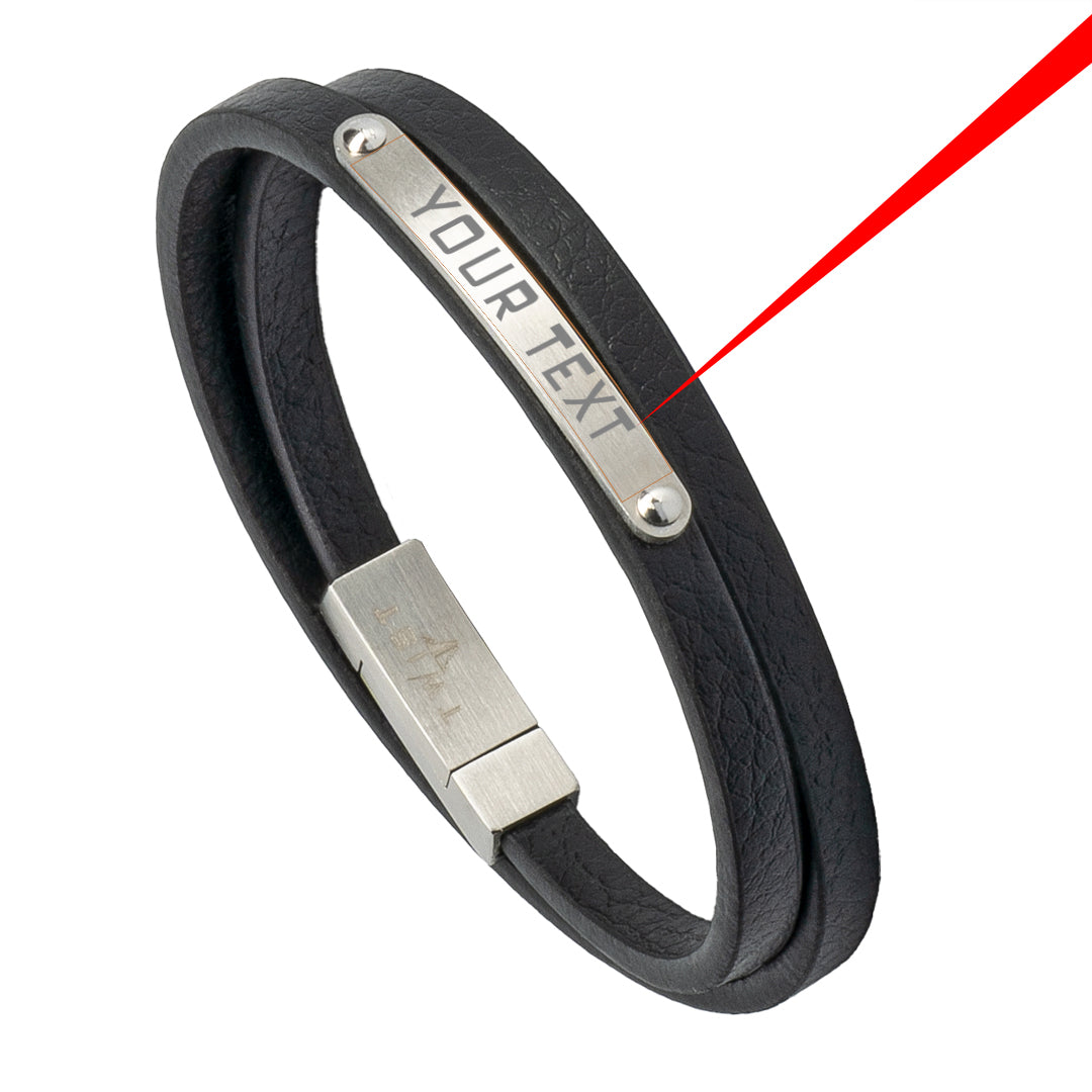 Twist Double Wrap Leather Bracelet